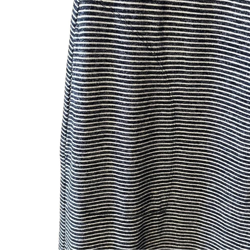 T by Talbot Blue and White Striped Maxi Dress pockets and side Tie Size M - Picture 9 of 12